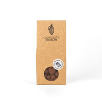 Fèves de cacao enrobées de chocolat au lait