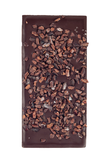 tablette de chocolat noir, fèves de cacao, grués, fleur de sel, Guérande, boutique en ligne Shopify.