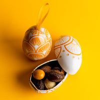 Metall-Ei – 6 kleine Pralinen