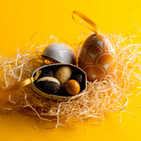 Metall-Ei – 6 kleine Pralinen