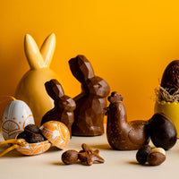 Kaninchen - Schokoladen-Kaninchenwürfel mit kleinen gefüllten Eiern - NUR ABHOLUNG