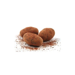 Coated cocoa beans