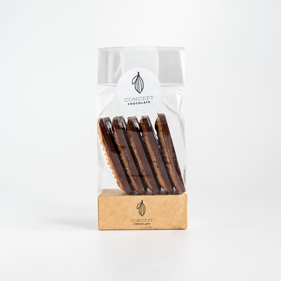 Le Recto-Verso - Biscuit spéculoos-amandes avec une tablette au chocolat noir