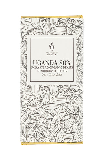 Tablette Origine Ouganda 80% - Chocolat noir