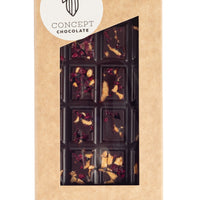 Reep Gekarameliseerde Amandelen & Kersen - Pure Chocolade