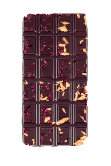 Tablette Amandes caramélisées & Cerises - Chocolat noir
