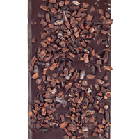donkere chocoladereep, cacaobonen, nibs, fleur de sel, Guérande, Shopify online winkel.
